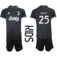 Juventus Adrien Rabiot #25 Tretí Detský futbalový dres 2023-24 Krátky Rukáv (+ trenírky)
